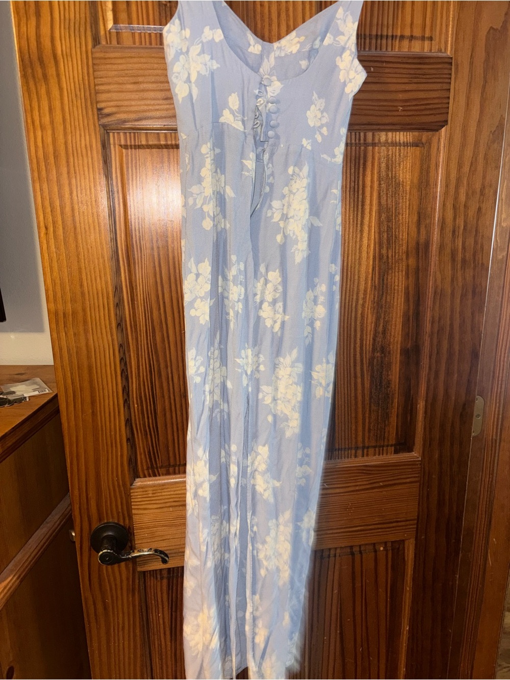 Reformation Reverie Pale Blue Floral Maxi Slip Dress - Picture 5 of 6